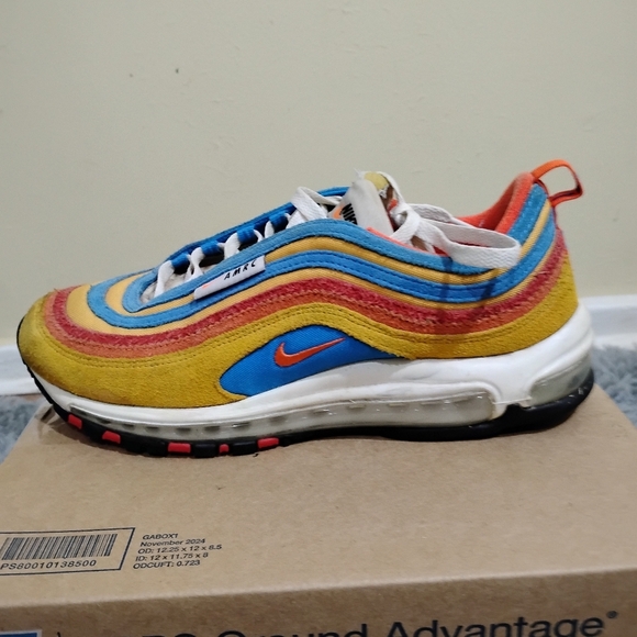 Nike Air Max 97 SE Running Club Men Size 10.5 Pollen Orange Sneakers DH1085-700 - Picture 12 of 13